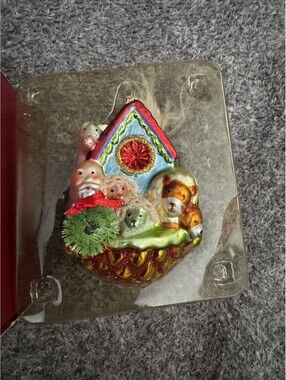2004 Noah's Ark Blown Mercury Glass Christmas Ornament Carlton Cards Heirloom